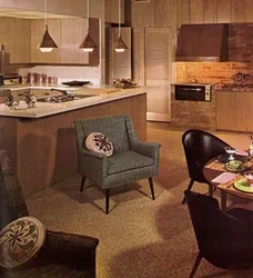 Interior of kitchens of the 70s