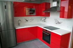 Kitchen corner red design
