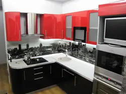 Kitchen corner red design