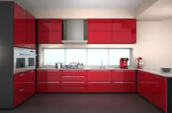 Kitchen corner red design