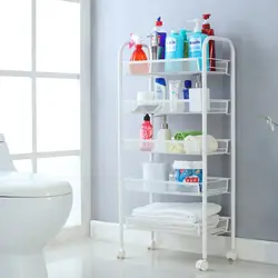 Plastic shelves for bathroom photo