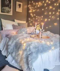Garland In The Bedroom Interior