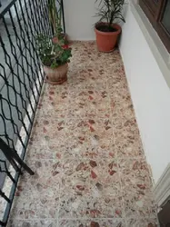 Photo of loggia floor tiles