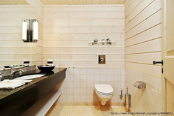 Bathroom made of imitation timber photo