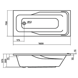 Rectangular bathtub photo dimensions