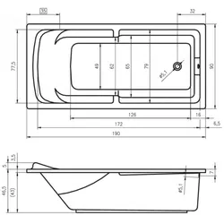 Rectangular bathtub photo dimensions