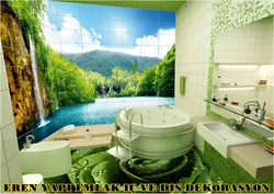 Photo wallpaper in the bathroom