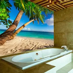 Photo Wallpaper In The Bathroom