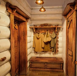 Hallway in the bathhouse interior