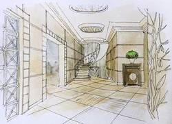 Interior hallway drawing