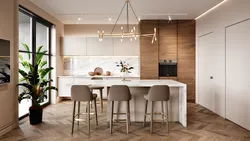 Wallpaper in the kitchen modern design 2023 photos