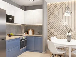 Wallpaper in the kitchen modern design 2023 photos