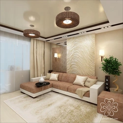 Living Room In A Two-Room Apartment In A Panel House Design