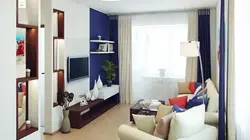 Design Of A One-Room Khrushchev Apartment With Two Windows Photo