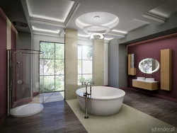 Round bathrooms in the interior photo