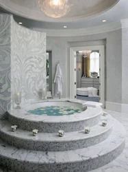 Round bathrooms in the interior photo