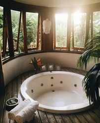 Round bathrooms in the interior photo