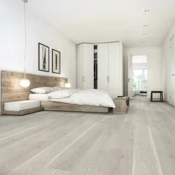 Laminate flooring in a bright bedroom photo