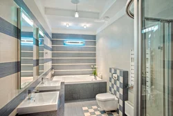 Striped Bathroom Interior