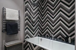 Striped Bathroom Interior