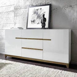 White Long Chest Of Drawers In The Living Room Photo