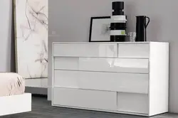 White Long Chest Of Drawers In The Living Room Photo