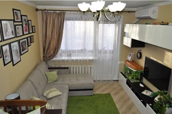 Balkonlu Xruşşovda bir otaqlı mənzilin interyeri