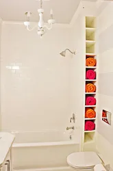 Wardrobe in the wall in the bathroom photo