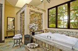 Bath with natural stone photo