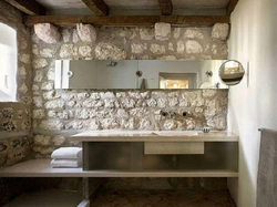 Bath with natural stone photo