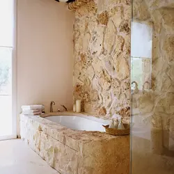 Bath with natural stone photo