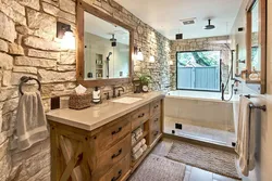 Bath with natural stone photo