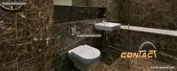 Vanna otağının içərisində qəhvəyi mərmər
