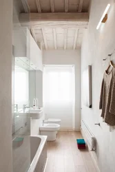 Bathroom photo with window narrow