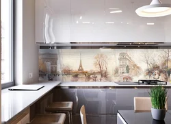 Kitchen With Fresco And Glass Splashback Photo