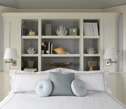Shelves In The Bedroom Interior On The Wall Photo