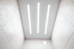 Light lines on a suspended ceiling photo in the bath