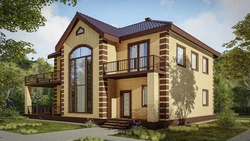 Екі қабатты үй суреті 6 жатын бөлме