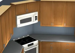 Kitchen design with corner hob