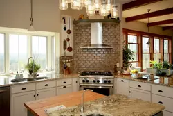 Kitchen design with corner hob