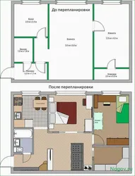 Alohida Xonalar Bilan 44M2 2 Xonali Kvartiraning Dizayni