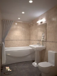 Photo of built-in lights in the bathroom