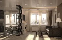 Studio apartment with two windows design photo