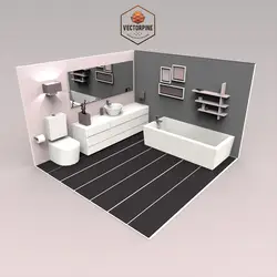 Інтэр'ер ванна 3d