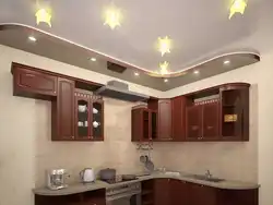 Brown ceilings in the kitchen photo