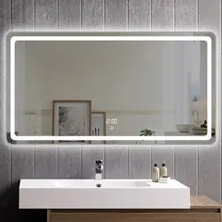 Rectangular bathroom mirror photo