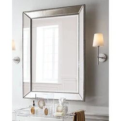 Rectangular bathroom mirror photo
