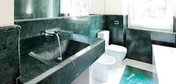 Green Marble In The Bathroom Interior