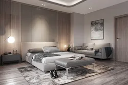 Gray laminate bedroom design