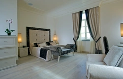 Gray laminate bedroom design